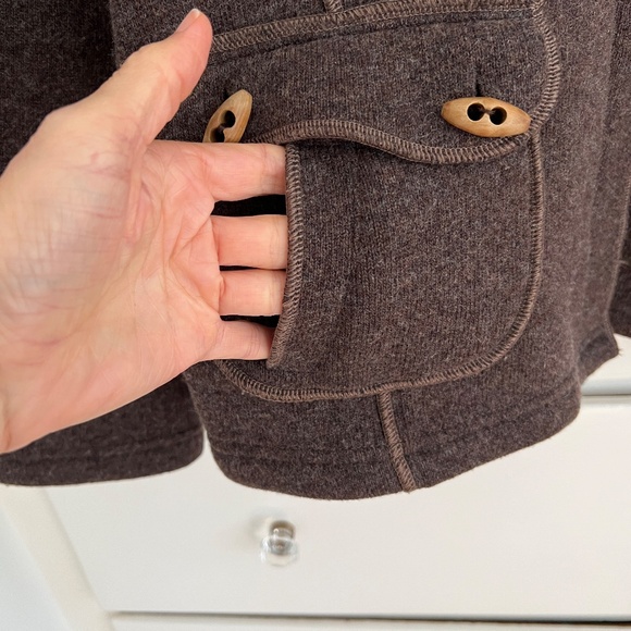 Saint James Wool Toggle Zip Jacket Brown Size Small Made in France - Picture 7 of 11